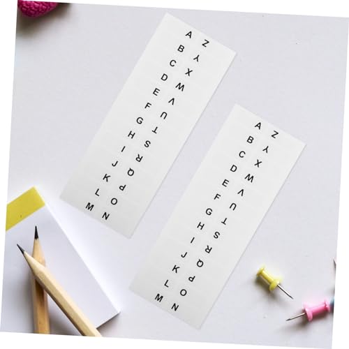 PEPLAYTAL 14 Blatt Teiliges Selbstklebende Alphabet Index Tabs Kleine Weiße Notizbuch Seitenmarker Praktische Buchstabenbeschriftung Langlebig und Vielseitig für Ordner Notizbücher von PEPLAYTAL
