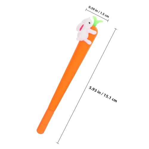 PEPLAYTAL 15 Stück Teiliges Gel Karottenform Kugelschreiber mit Hasenmotiv Ergonomisch Geformt für Schule Büro und Ostern Niedliche Schreibstifte für Notizen und Basteln von PEPLAYTAL