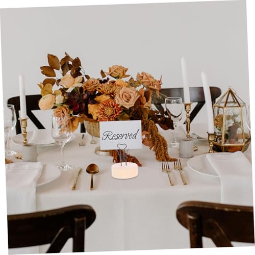 PEPLAYTAL 15 Stück Teiliges Vintage Holz Kartenhalter mit Stabilem Sockel Clips für Hochzeit Tischkarten Namensschilder und Partydekoration Notizhalter für Vielseitigen Einsatz von PEPLAYTAL