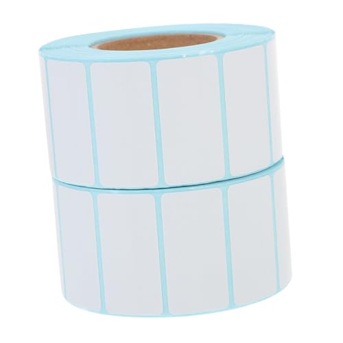 PEPLAYTAL 2 Rollen Selbstklebende Etiketten pro Rolle Weiß Wasser und Ölbeständig Kratzfest Bedruckbare Versand und Adressaufkleber für Paketmarkierung von PEPLAYTAL
