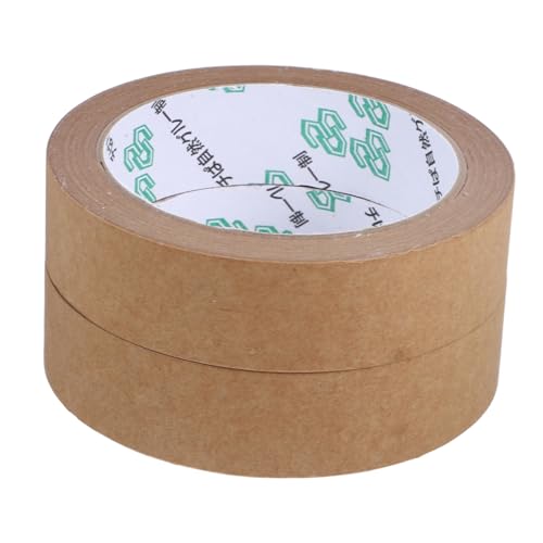 PEPLAYTAL 2 Rollen Selbstklebendes Kraftpapier Verpackungsklebeband Beschreibbares Vielseitiges Packband für Versand Umzugskartons und Büro Starkes Schweres Haftband für Sicheres Verpacken von PEPLAYTAL