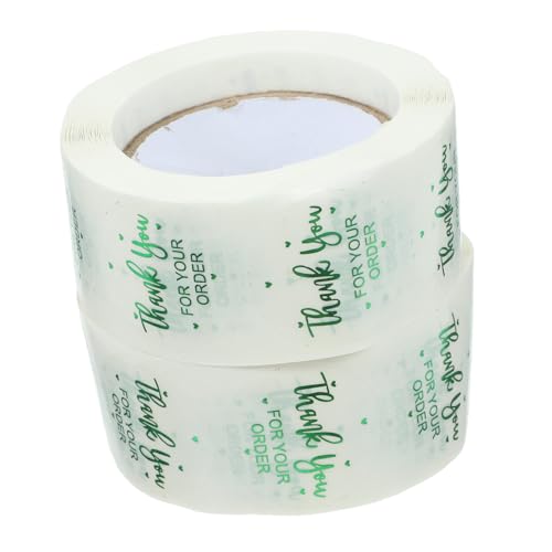 PEPLAYTAL 2 Rollen Transparente Selbstklebende Runde Etiketten Klare Aufkleber für Umschlagversiegelung Vielseitig Beschriftbare Klebepunkte für Verpackung Geschenkdekoration von PEPLAYTAL