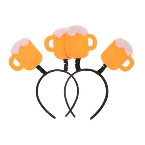 PEPLAYTAL 2 Stk. Teiliges Bier Stirnband aus Leichtes Party Haarreif Bequemes Langlebiges Kopfzubehör für Bierparty Geburtstag Weihnachtsfeier Lustige Foto Requisiten von PEPLAYTAL