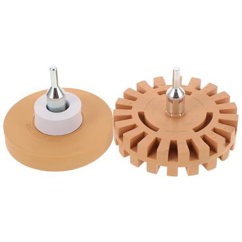 PEPLAYTAL 2 Stück Teiliges Gummiräder Klebstoffentferner Radiergummi Rad für Autoaufkleber Lackentfernung Pneumatisch Langlebig Robust von PEPLAYTAL