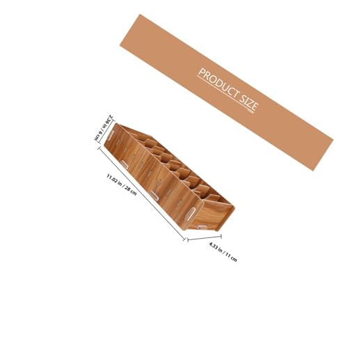 PEPLAYTAL 2 Stück Teiliges Holz aufbewahrungsset Desktop Organizer DIY Schubladenbox mit Fächern für Büro und Zuhause Kompakt Leicht Rechteckig zur Ordnung von Kosmetik Handy Fernbedienung von PEPLAYTAL