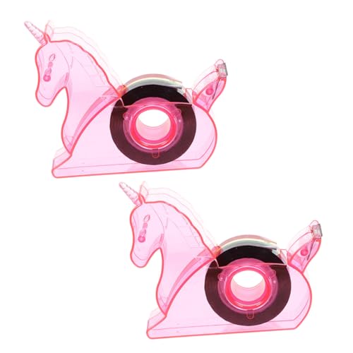 PEPLAYTAL 2 Stück Teiliges Klebeband abroller Einhorn design Praktischer Tape Cutter Langlebiger Platzsparender für Büro und Home Office Einfaches Abreißen Dekorativer Tapehalter von PEPLAYTAL