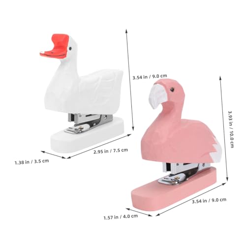PEPLAYTAL 2 Stück Teiliges Mini holzhefter Tierform Praktischer Handlicher Bürohefter mit Heftklammern Dekorativer Schreibtisch zubehör für Zuhause und Schule Tragbar und Einzigartig von PEPLAYTAL