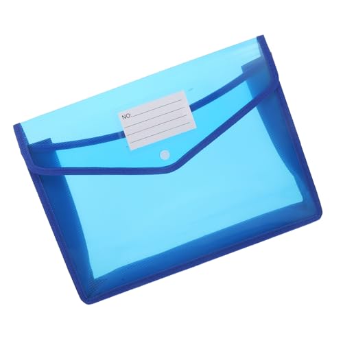 PEPLAYTAL 2 Stück Transparente Wasserdichte Dokumententasche Hoher Fassungsvermögen Aktenordner mit Druckknopf Leichter Organizer für Büro Schule Studenten und Geschäftsleute von PEPLAYTAL