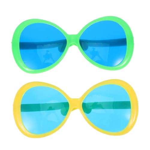 PEPLAYTAL 2 Stücke Übergroße Hawaii Partybrillen Bunte Lustige Fotorequisiten für Strand und Poolparty Tropische Sommersonnenbrillen Gelb und Grün Selfie Accessoires PEPLAYTAL 2 Stücke Übergroße Hawaii Partybrillen Bunte Lustige Fotorequisiten für Strand und Poolparty Tropische Sommersonnenbrillen Gelb und Grün Selfie Accessoires von PEPLAYTAL
