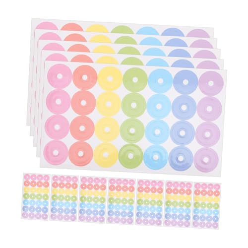 PEPLAYTAL 20 Blatt Lochverstärker Aufkleber für Lose Selbstklebende Lochschutz Sticker mit Starkem Halt Dekorative Papierverstärkung für Ringbücher Einfach Anzubringen und Rückstandsfrei von PEPLAYTAL