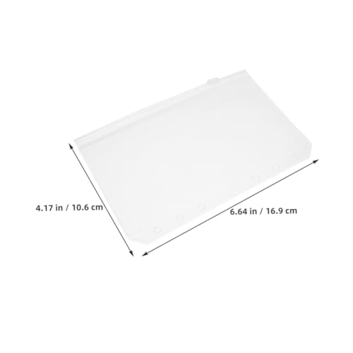 PEPLAYTAL 20 Stück Teiliges Binder Einschubfach mit Reißverschluss Langlebige Transparente Punched Binder Pockets für Loseblatt-ordner Praktische Cash Pouch zur Sicheren Aufbewahrung von von PEPLAYTAL