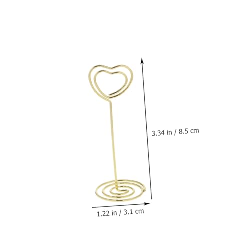 PEPLAYTAL 20 Stück Teiliges Kreative Namenskartenhalter Goldfarbene Wiederverwendbare Kartenklammern Multifunktionale Memo Fotoclips für Schreibtisch für Hochzeit Party Büro und Haushalt von PEPLAYTAL