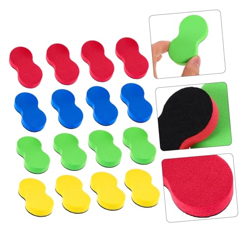 PEPLAYTAL 20 Stück Teiliges Whiteboard Radiergummi Klein aus EVA Wiederverwendbarer Trockener Schwamm für Staubfreie Löschfunktion für Schule Büro und Zuhause Leichte Handliche Tafel von PEPLAYTAL