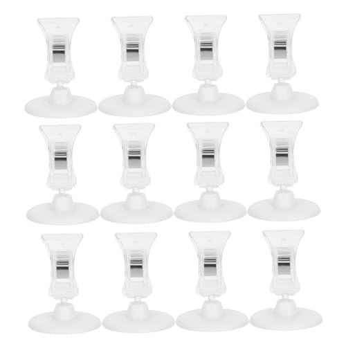 PEPLAYTAL 20 Stück Verstellbare Schildklammern für Preisschilder und Etiketten Drehbare Clips mit Rundem Sockel für Handel Büro und Vielseitige Anwendungen Kompatibel mit Standardwerbepapier von PEPLAYTAL
