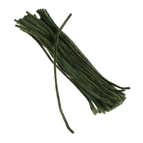 PEPLAYTAL 200 Stück Flexible Chenille-stiele Für Diy-projekte, Grüne Pfeifenreiniger, Fuzzy-sticks, Bastelzubehör Für Kreative Handgefertigte Kunstprojekte von PEPLAYTAL