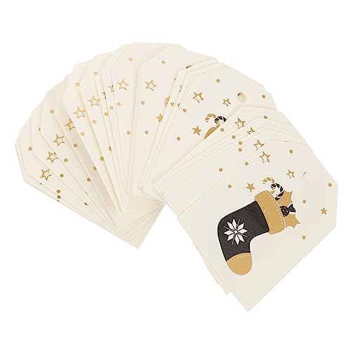 PEPLAYTAL 200Stücke Vergoldete Weihnachts Tags Spitz Anhänger Für DIY Geschenkverpackungs Etiketten Frohe Weihnachten Karten Für Festlichkeiten Und Dekoration von PEPLAYTAL