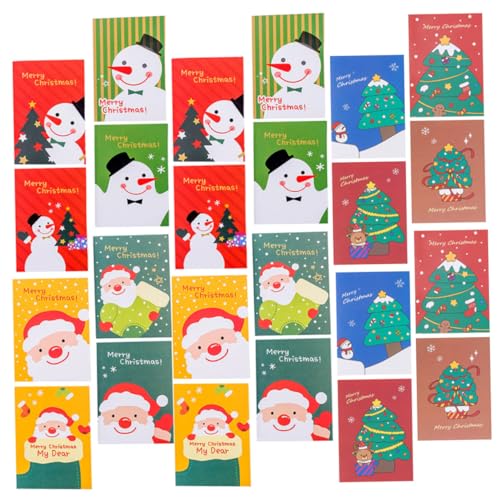 PEPLAYTAL 24 Stück Teiliges Weihnachts Notizbuch Niedliche Taschen Notizhefte mit Festlichen Motiven Farbenfrohe Glatte Papierseiten als Tagebuch Planer und für Schüler und Familie von PEPLAYTAL