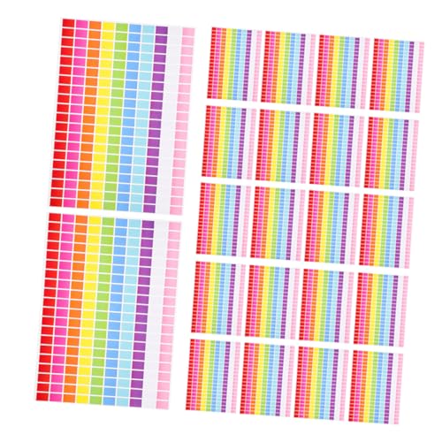 PEPLAYTAL 25Blatt Rechteckige Etikettenaufkleber farbige Etiketten Aufkleber für die Schulorganisation rechteckige Farbcodierungsaufkleber Etikettenaufkleber für Umschläge Papier PEPLAYTAL 25Blatt Rechteckige Etikettenaufkleber farbige Etiketten Aufkleber für die Schulorganisation rechteckige Farbcodierungsaufkleber Etikettenaufkleber für Umschläge Papier von PEPLAYTAL