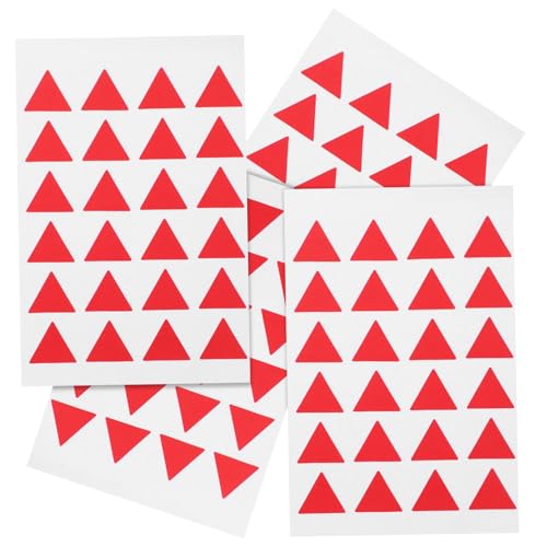 PEPLAYTAL 288 Stück Teiliges Rotes Dreieckiges Label Sticker Selbstklebend Vielseitig Beschriftbar Geeignet für Büro Schule Zuhause Haftet Papier Langlebige Papieraufkleber für Flexible von PEPLAYTAL