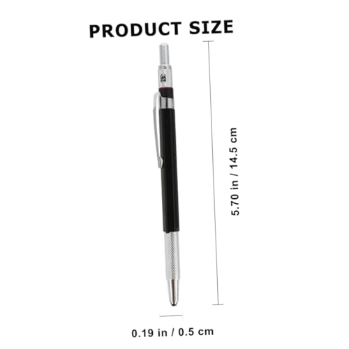 PEPLAYTAL 3 Sätze Automatische Druckbleistifte Engineering Marker Pen Metall Gehäuse Schwarz Praktisch für Zeichnen und Schreiben Holzverarbeitung von PEPLAYTAL