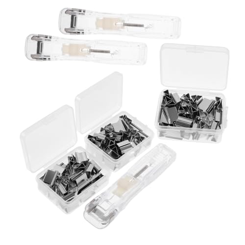 PEPLAYTAL 3 Sets Zubehör Klammer Schule Spender Büroklammer Home Design Dokument Büro Papier Push Handheld Desktop Mit Hefter Enthält Metall Für Nachfüllungen Bindung Tragbar von PEPLAYTAL