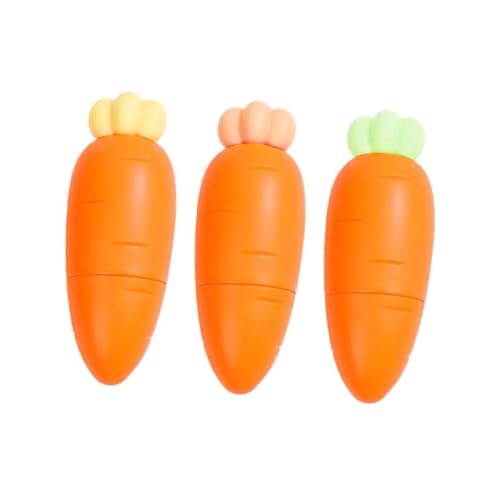 PEPLAYTAL 3 Stück Karotten Mini Textmarker Cartoon Fluoreszierende Marker Stifte Bunte Farben Praktische Schreib Markierhilfe für Schüler Bürobedarf Zufällige Farbe Zufällige Farbe von PEPLAYTAL