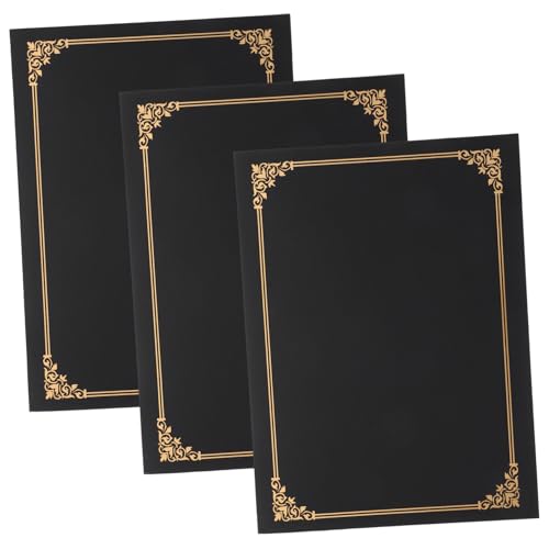 PEPLAYTAL 3 Stück Teiliges Zertifikathüllen aus Robustem Material Schützende Urkundenumschläge für Auszeichnungen und Diplome Elegante Schwarze Dokumentenmappe für Wichtige Zertifikate PEPLAYTAL 3 Stück Teiliges Zertifikathüllen aus Robustem Material Schützende Urkundenumschläge für Auszeichnungen und Diplome Elegante Schwarze Dokumentenmappe für Wichtige Zertifikate von PEPLAYTAL