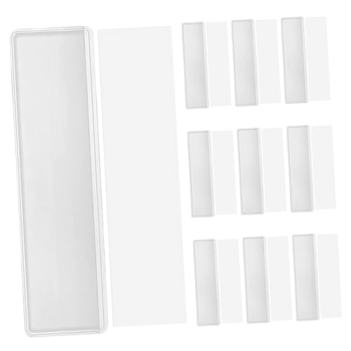 PEPLAYTAL 30 Satz Teiliges Selbstklebende Transparente PVC Etikettenhalter mit Weißen Einlegekarten für Lagerregale Büroorganisation und Vorratsdosen Beschriftung von PEPLAYTAL
