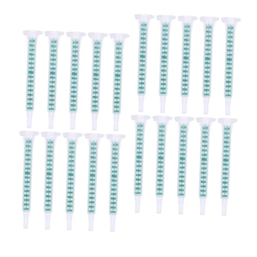 PEPLAYTAL 30 Stück Teiliges Ab Epoxidharz Mischrohr Knoten Spirale Professioneller Statischer Mischaufsatz Komponenten Klebstoff Effiziente Klebetechnik für Präzises Dosieren und Mischen von PEPLAYTAL