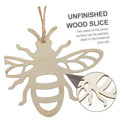 PEPLAYTAL 30 Stück Teiliges Holz Bienen Deko Holzscheiben zum Bemalen Kreative DIY Holzornamente für Basteln Handwerk Zubehör PEPLAYTAL 30 Stück Teiliges Holz Bienen Deko Holzscheiben zum Bemalen Kreative DIY Holzornamente für Basteln Handwerk Zubehör von PEPLAYTAL