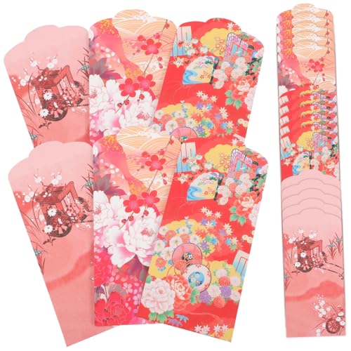 PEPLAYTAL 30 Stück Teiliges Japanische Stil Rote Umschläge Rot Geschenkumschläge Dekorative Geldtaschen Für Neujahr Festliche Geldgeschenke Briefumschläge von PEPLAYTAL