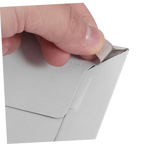 PEPLAYTAL 30 Stück Teiliges Versandtaschen aus Dickem Kraftpapier Selbstklebend Stabile Flache Umschläge für Dokumente Grußkarten und Fotos Grauweiß Vielseitig für Versand und Aufbewahrung von PEPLAYTAL
