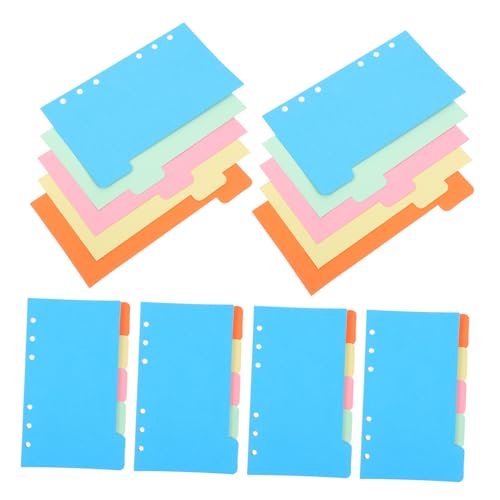 PEPLAYTAL 30 Teiliges Farbige Index Trennblätter Loose Leaf Ersatzpapiere für Ringordner Langlebige Papier Qualität Praktische Organisationslösung für Notizbücher und Planer von PEPLAYTAL