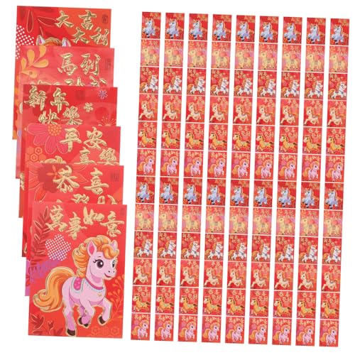 PEPLAYTAL 300 Stk. Chinesische Neujahrsumschläge Jahr Des Pferdes Kreative Rote Umschläge mit Pferdemotiven Traditionelle Frühlingsfest Taschen für Familie Geschäft und Hochzeit PEPLAYTAL 300 Stk. Chinesische Neujahrsumschläge Jahr Des Pferdes Kreative Rote Umschläge mit Pferdemotiven Traditionelle Frühlingsfest Taschen für Familie Geschäft und Hochzeit von PEPLAYTAL