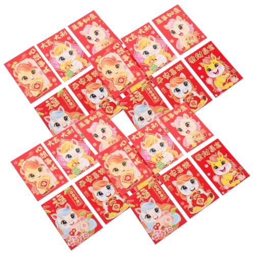 PEPLAYTAL 300 Stück Chinesische Neujahrsumschläge Jahr Des Pferdes Kreative Rote Geldumschläge mit Eleganten Präge Designs für Lunar Year Hochzeit Geburtstag Festliche Geschenkverpackung PEPLAYTAL 300 Stück Chinesische Neujahrsumschläge Jahr Des Pferdes Kreative Rote Geldumschläge mit Eleganten Präge Designs für Lunar Year Hochzeit Geburtstag Festliche Geschenkverpackung von PEPLAYTAL