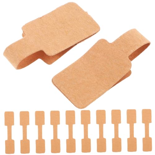 PEPLAYTAL 300 Stück Etikett aus Kraftpapier Etiketten Aufkleber Schmuck Größe Aufkleber-Etiketten Preisschilder Ringe Armband-Tags Armbandanhänger zum Verkauf von PEPLAYTAL