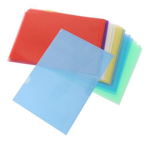 PEPLAYTAL 36 Stück Teiliges Bunte Kunststoff dokumentenhüllen Transparente Sammelmappen mit Einsteckfach Leichte Projektordner für Büro und Schule Vielseitige Hüllen zur Effizienten von PEPLAYTAL
