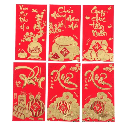 PEPLAYTAL 36 Stück Teiliges Vietnamesische Rote Umschläge Jahr Des Pferdes Design Lucky Money Envelopes für Neujahrsfest Hochzeit Frühlingsfest Praktische Verpackung für Einfache PEPLAYTAL 36 Stück Teiliges Vietnamesische Rote Umschläge Jahr Des Pferdes Design Lucky Money Envelopes für Neujahrsfest Hochzeit Frühlingsfest Praktische Verpackung für Einfache von PEPLAYTAL
