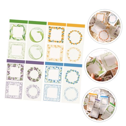 PEPLAYTAL 4 Sätze Vintage Scrapbooking Papier mit Pflanzenmotiven DIY Memo Papier für Notizbücher Dekoratives Bastelpapier für Hand Account Scrapbook Zubehör für Kreative Geschenkverpackung von PEPLAYTAL
