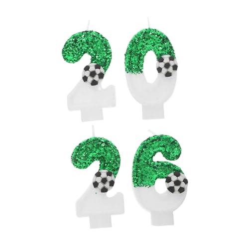 PEPLAYTAL 4 Stück Glitzer Fußball Zahlenkerzen Kombinationskerzen für Kuchen Dekoration Wiederverwendbar Nachhaltige Partykerzen für Geburtstag Neujahr Sport Events PEPLAYTAL 4 Stück Glitzer Fußball Zahlenkerzen Kombinationskerzen für Kuchen Dekoration Wiederverwendbar Nachhaltige Partykerzen für Geburtstag Neujahr Sport Events von PEPLAYTAL