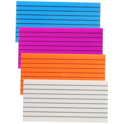PEPLAYTAL 4 Stück Teiliges Selbstklebendes Notizblock Kariert Wiederverwendbare Transparente und Farbige Haftnotizen für Büro Schule Planung und Organisation von PEPLAYTAL