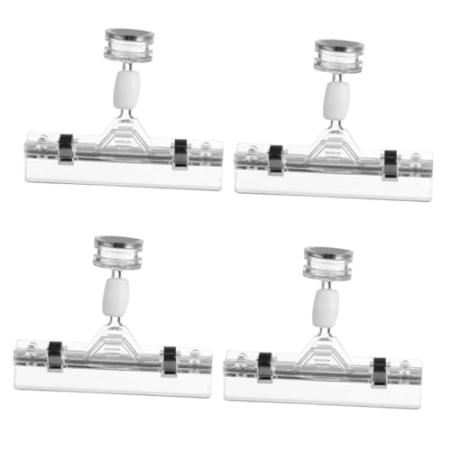 PEPLAYTAL 4 Stück Transparente Magnetische Preisschild Klammern Stabile Supermarkt Schilder Clips für Werbeaufsteller Vielseitige Preisschildhalter für Regal und Display Einfache Handhabung PEPLAYTAL 4 Stück Transparente Magnetische Preisschild Klammern Stabile Supermarkt Schilder Clips für Werbeaufsteller Vielseitige Preisschildhalter für Regal und Display Einfache Handhabung von PEPLAYTAL