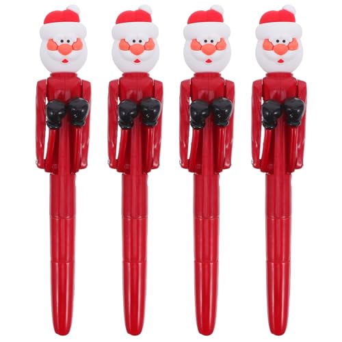 PEPLAYTAL 4 Stück Weihnachts-kugelschreiber mit Lustigem Santa-box-design Niedliche Weihnachtsmann-stifte für Schule und Büro Originelle Geschenkidee als Weihnachtsstrumpf-füller und PEPLAYTAL 4 Stück Weihnachts-kugelschreiber mit Lustigem Santa-box-design Niedliche Weihnachtsmann-stifte für Schule und Büro Originelle Geschenkidee als Weihnachtsstrumpf-füller und von PEPLAYTAL