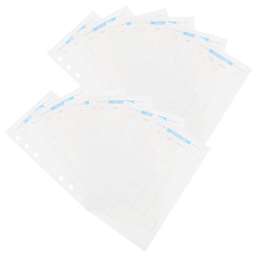PEPLAYTAL 40 Blatt Nachfüllpapier Ringbuch Einlagen Verschleißfestes Schreib und Zeichenpapier Kompatibel mit Standard Ringordnern Vielseitig für Büro Reise Tagebuch und Planergebrauch von PEPLAYTAL