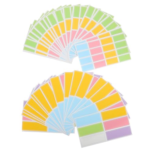 PEPLAYTAL 40 Blatt Selbstklebende Klassifizierungsaufkleber Wasserdichte Bunte Papieretiketten Haftnotizen zum Beschriften Markierungszubehör für Büro Schule und Organisation von PEPLAYTAL