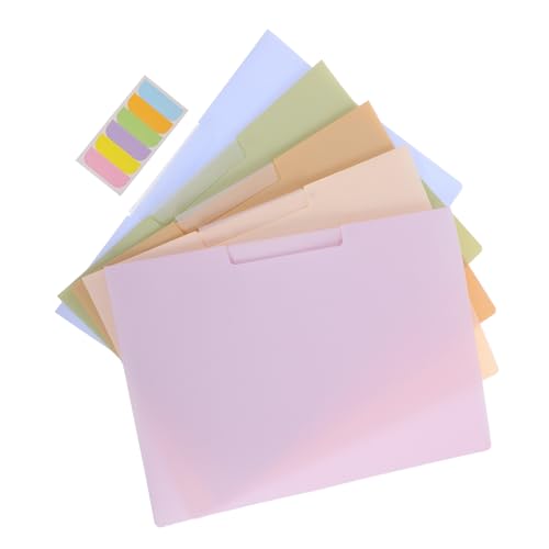 PEPLAYTAL 5 Stück Teiliges Drehverschluss Ordner aus Strapazierfähigem PP Material Transparente Dokumentenmappe mit Großer Kapazität Vielseitig Einsetzbar für Schule Büro und Präsentationen von PEPLAYTAL