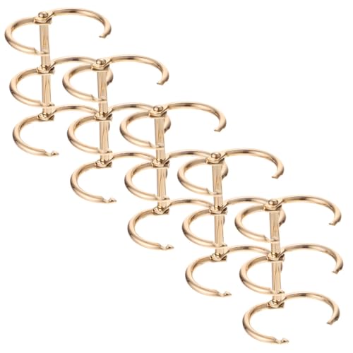 PEPLAYTAL 5 Stück Teiliges Metallbuchringe Gold Glatt Polierte Lose Ringbindung für Notizbücher Langlebig und Kratzfrei Vielseitig für Büro Schule und Zuhause Geeignet von PEPLAYTAL