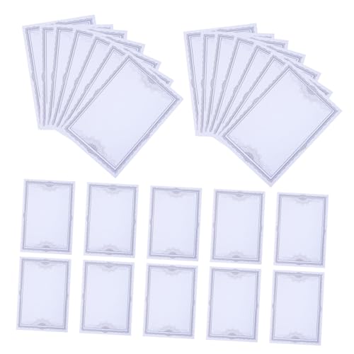 PEPLAYTAL 50 Blatt Urkundenpapier Din Blanko Zertifikatpapier mit Stilvollem Blumenrand für Druck von Urkunden Diplomen und Auszeichnungen Geeignet für Büro Zuhause und Dekoration von PEPLAYTAL