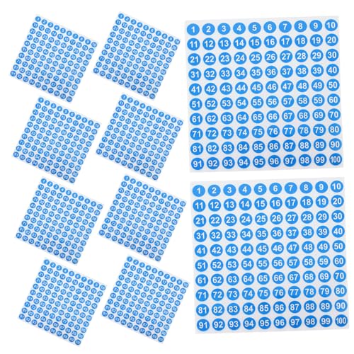 PEPLAYTAL 50 Blatt Wasserdichte Selbstklebende Runde Zahlenaufkleber Vielseitige Nummern etiketten für Kleidung Schuhe Lager DIY und Organisation zu Hause und Büro von PEPLAYTAL