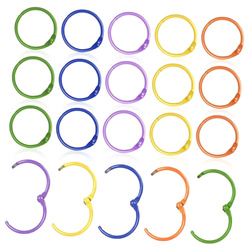PEPLAYTAL 50 Stück Teiliges Bunte Metallbuchringe Schlüsselanhänger Binder Ringe für Notizhefte Scrapbooks Karten Sichere Verschlussmechanik Leicht Tragbar zum Organisieren und Sortieren PEPLAYTAL 50 Stück Teiliges Bunte Metallbuchringe Schlüsselanhänger Binder Ringe für Notizhefte Scrapbooks Karten Sichere Verschlussmechanik Leicht Tragbar zum Organisieren und Sortieren von PEPLAYTAL